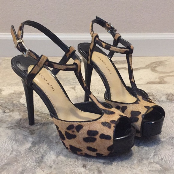 gianni bini leopard heels
